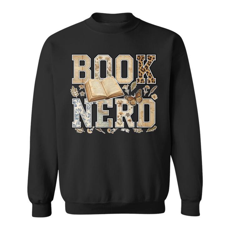 Book Nerd Vintage Floral Booktrovert Reading Lover Bookish Sweatshirt