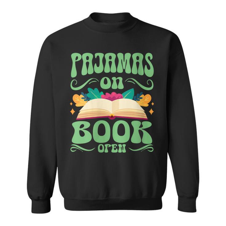 Book And Pajama Pajamas On Book Open Sweatshirt