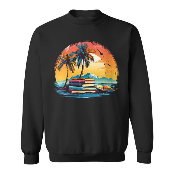 Book Paradise Tropical Island Beach Ocean Summer Reading Sweatshirt