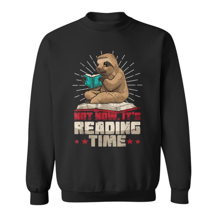 Book Reader Sloth Bookworm Reading Book Club Sweatshirt