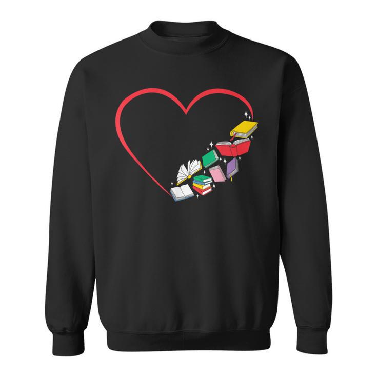 Book Reading Books Heart Sweatshirt