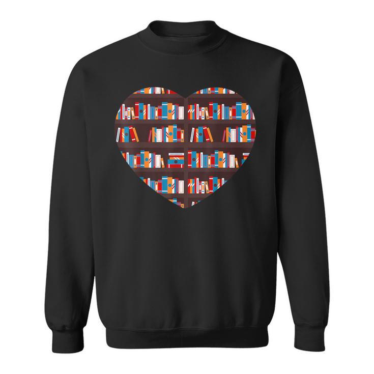 Book Reading Club Librarian Library Love Heart Tee Sweatshirt