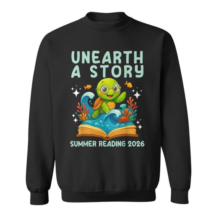 Book Sea Turtle Summer Reading 2026 Unearth a Story Sweatshirt