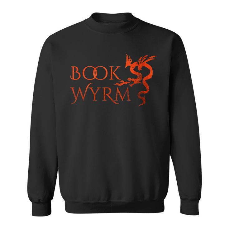 Book Wyrm Reader Book Lover Bookworm Dragon Literary Bookish Sweatshirt