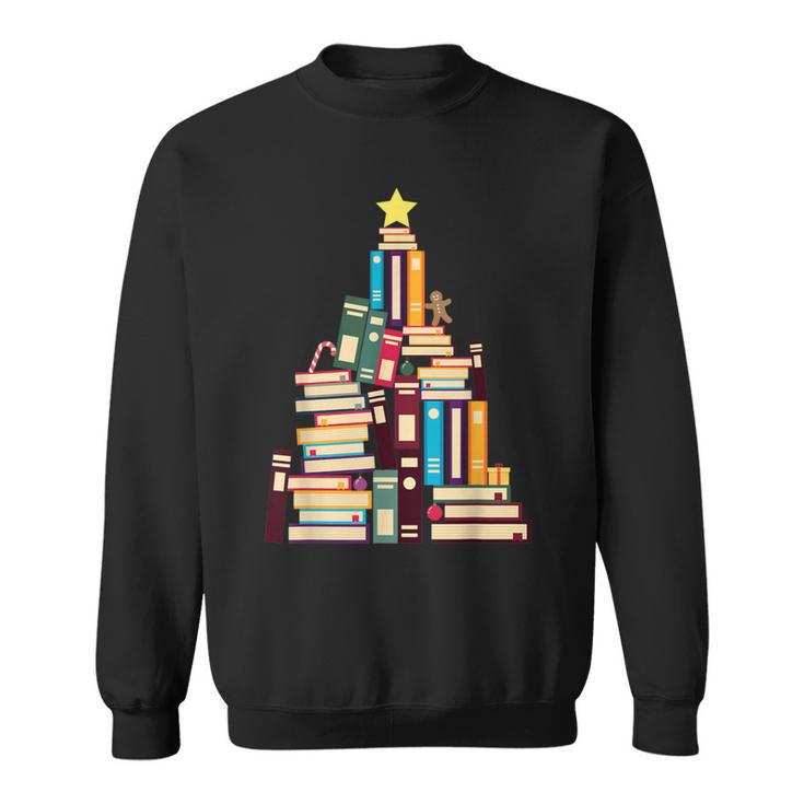 Booklovers Christmas Book Tree Sweatshirt