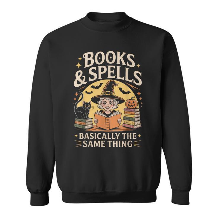 Books And Spells Witch Witches Bookish Book Reader Reading Sweatshirt