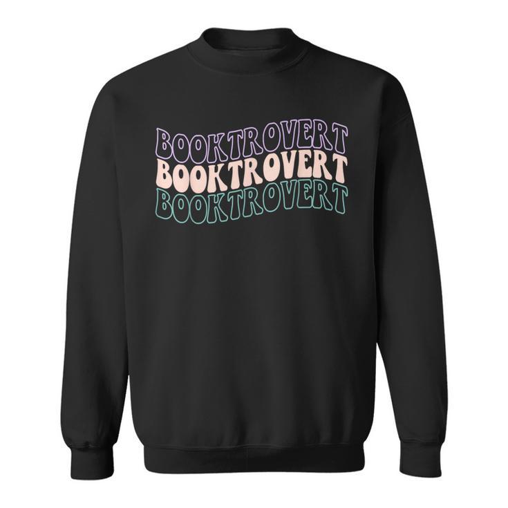 Booktrovert Groovy Read Books Avoid People & I Know Things Sweatshirt