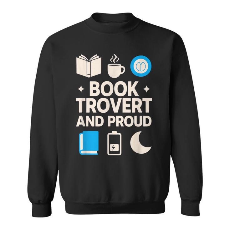 Booktrovert Introvert Reader Library Card Coffee Books Sweatshirt