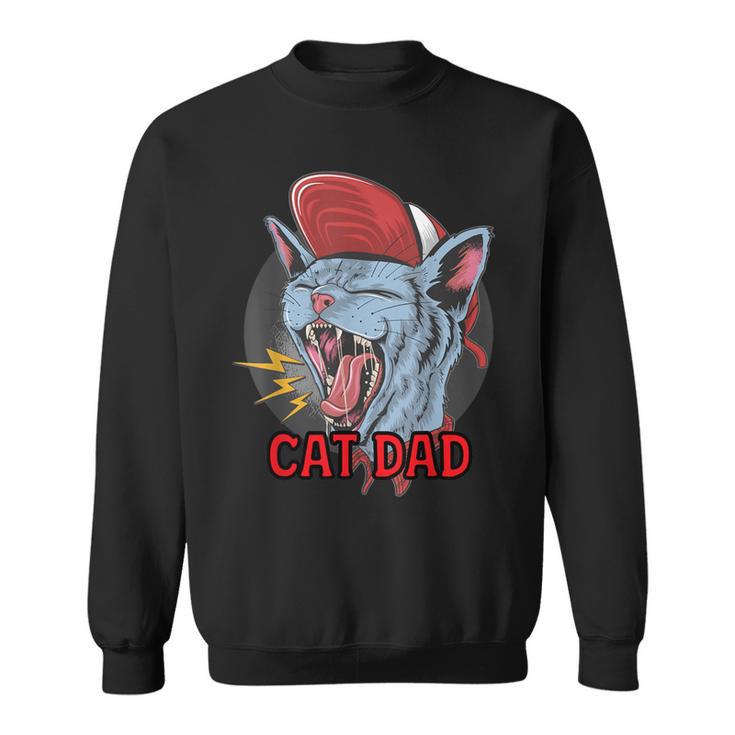 Cat Dad Best Cat Dad Ever Birthday Festa Del Papà Felpa