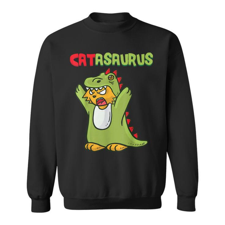 Catasaurus T-Rex Cat Kitten Dinosaur Feline Dino Dragon スウェットシャツ