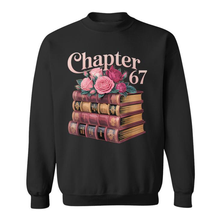 Chapter 67 Floral Book Stack Sweatshirt