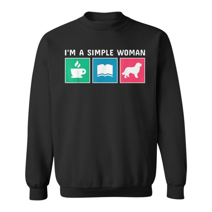 Coffee Books And Bernese Mountain Dog Men Women Kids Sweatshirt