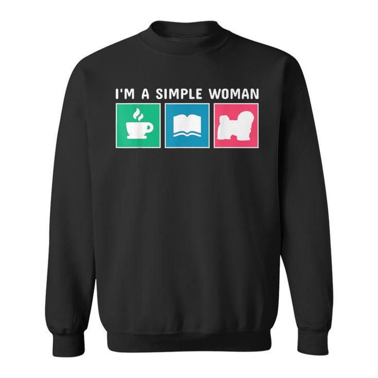 Coffee Books And Havanese Dog Men Women Kids Sweatshirt