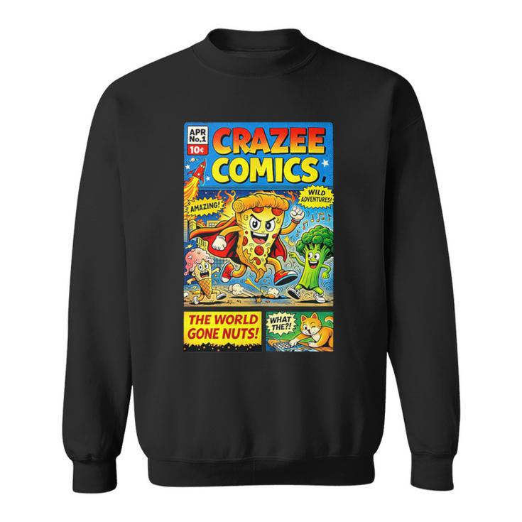 Comic Reader Comic Book Merch Vintage Reading Comic Books Sweatshirt