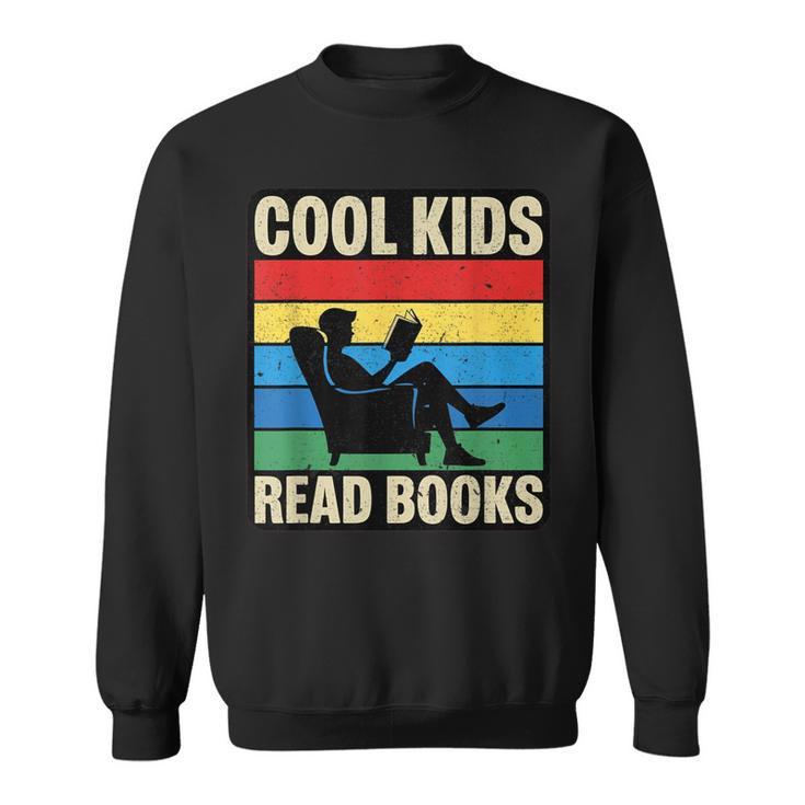 Cool Kids Read Books Retro Reading Vintage Sweatshirt