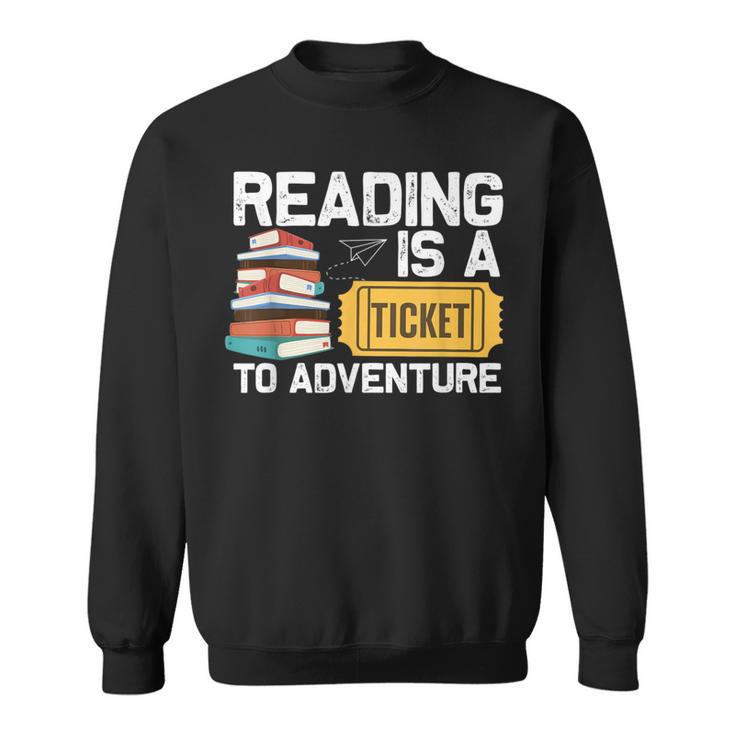 Cool Reading For Men Women Read Books Library Book Lovers Sweatshirt