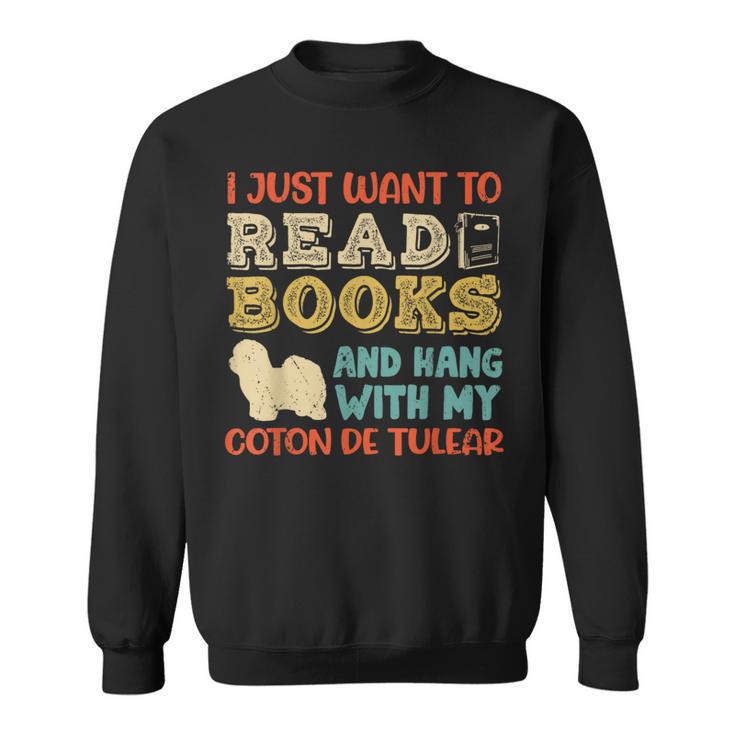 Coton De Tulear Mama Ich Will Nur Lesen Books Hanging Dog Sweatshirt