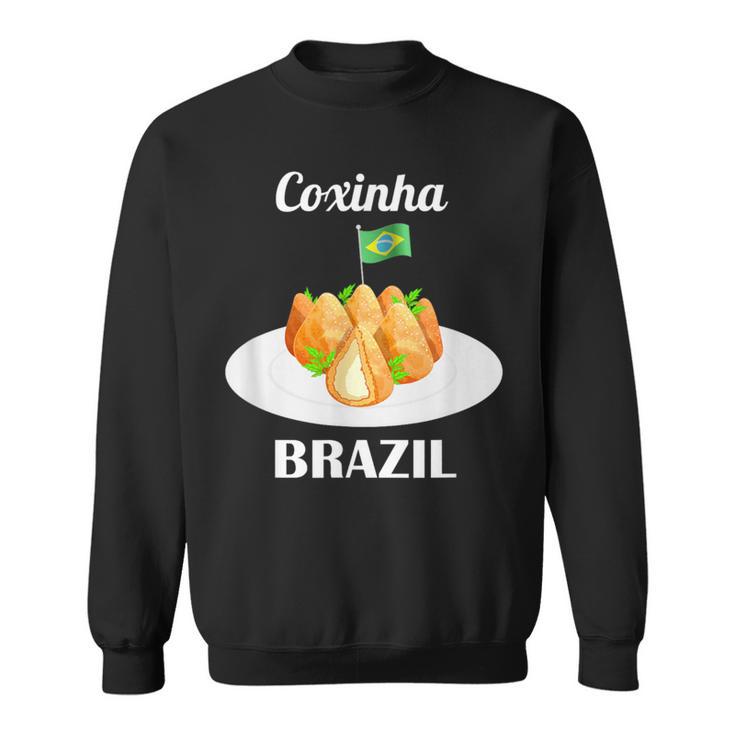 Coxinha 伝統的なブラジル料理 ブラジル国旗 スウェットシャツ