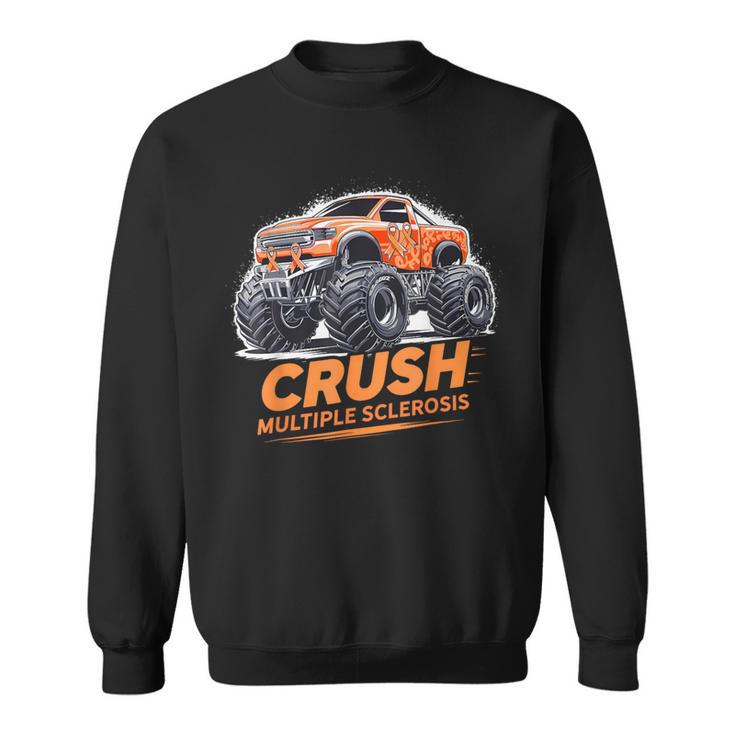 Crush Multiple Sclerosis Awareness Monster Truck Toddler Boy Sweatshirt