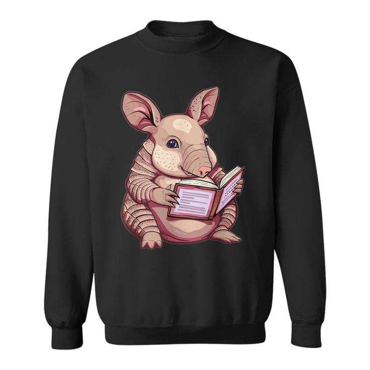Cute Armadillo With Book I Armadillo Sweatshirt