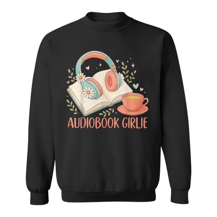 Cute Audiobook Girl Aesthetic Book & Tea Love Sweatshirt