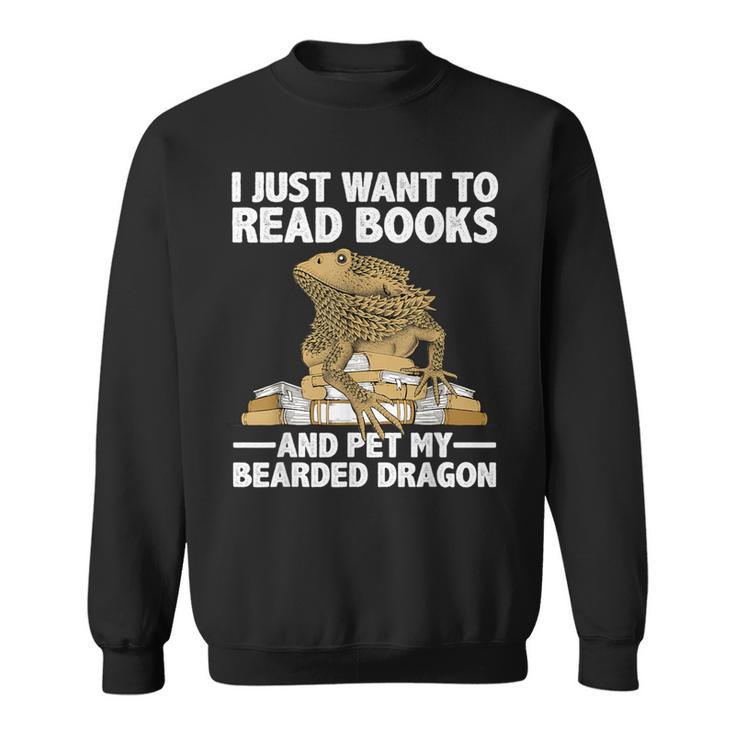 Cute Bearded Dragon For Men Women Zoology Reptile Book Lover Sweatshirt