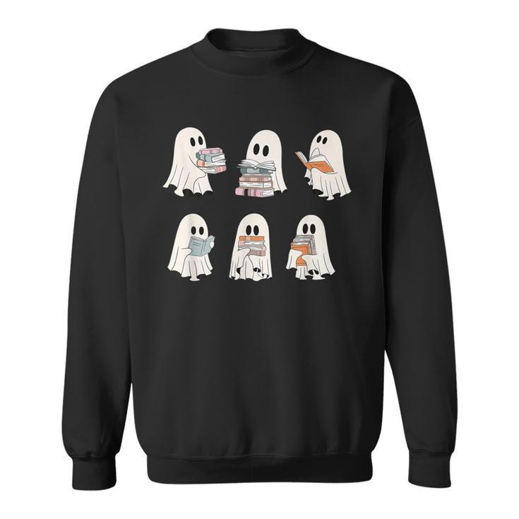 Cute Boo Ghost Read More Books Halloween Book Lover Sweatshirt