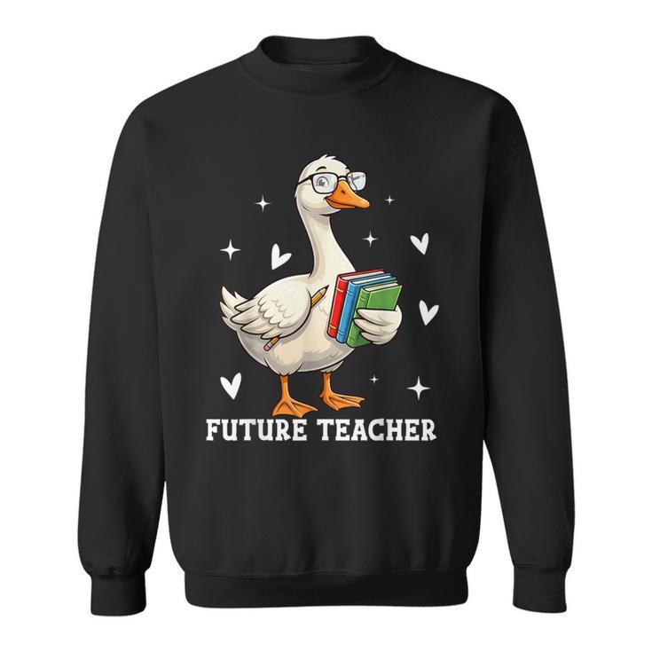 Cute Goose I Love Future Teacher Reading Books Sweatshirt