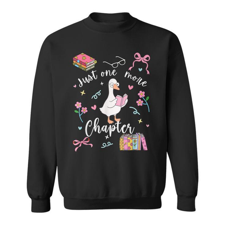 Cute Just One More Chapter Silly Goose Book Club Sweatshirt Cute Just One More Chapter Silly Goose Book Club Sweatshirt
