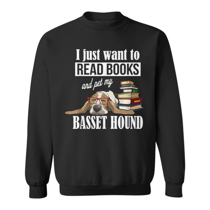 Cute Kids Read Books & Pet My Basset Hound Dog Lover Sweatshirt Cute Kids Read Books & Pet My Basset Hound Dog Lover Sweatshirt