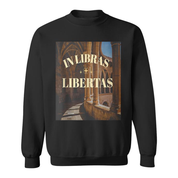 Dark Academia Aesthetic In Libras Libertas Book Lover Latin Sweatshirt