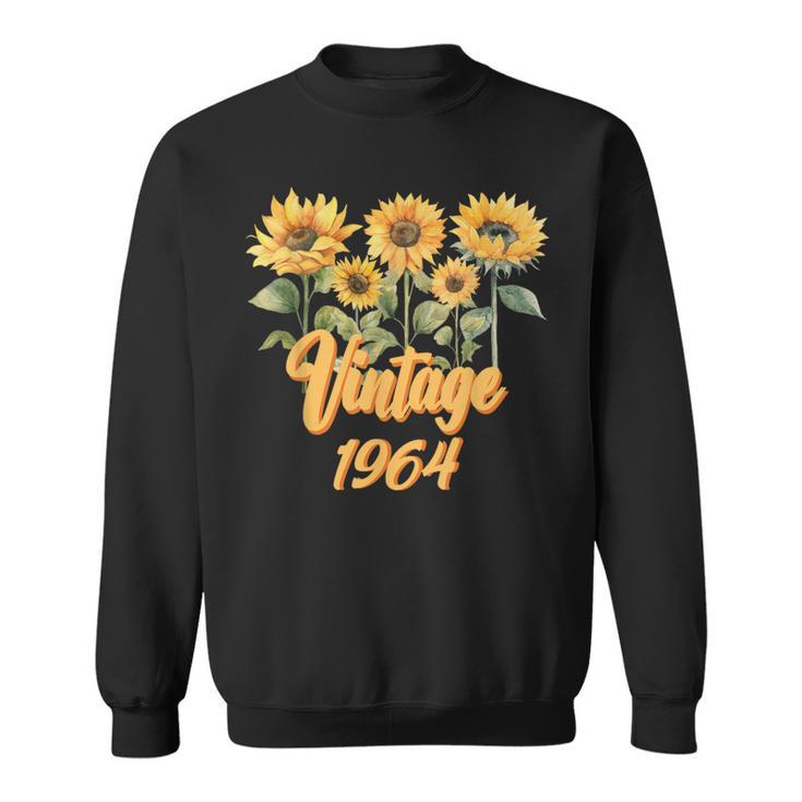 intage 1964 Avec Cinq Beaux Tournesols Sweater e