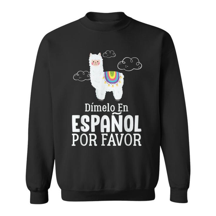Dimelo En Espanol Por Favor 面白い スペイン語 スウェットシャツ