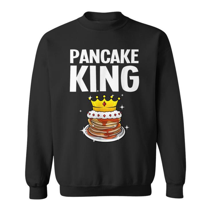 Divertente Pancake King Per Gli Amanti Dei Pancake Uomini Papà Ragazzi Felpa