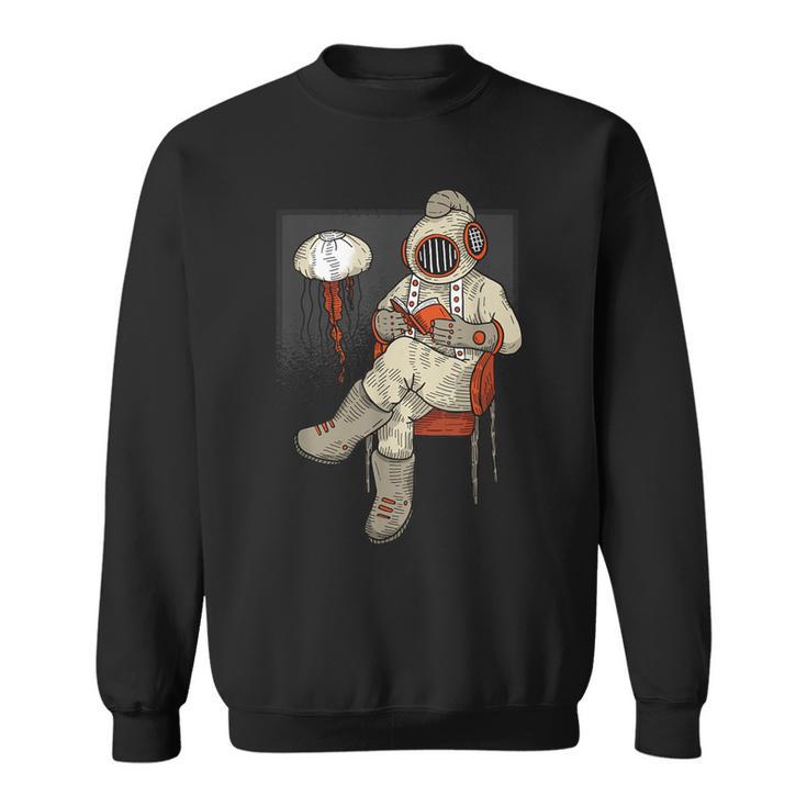 Diving Book Reading Sweatshirt