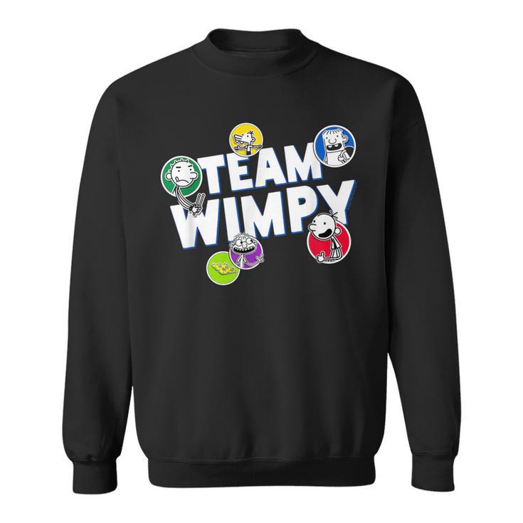 DOAWK Colorful Team Wimpy Sticker Collage Book Series Sweatshirt
