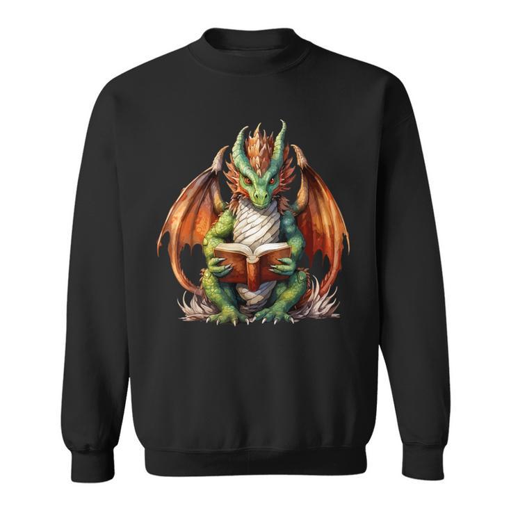 Dragon With Book Sweatshirt