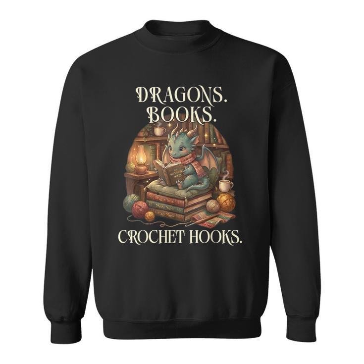 Dragons Books Crochet Hooks Sweatshirt