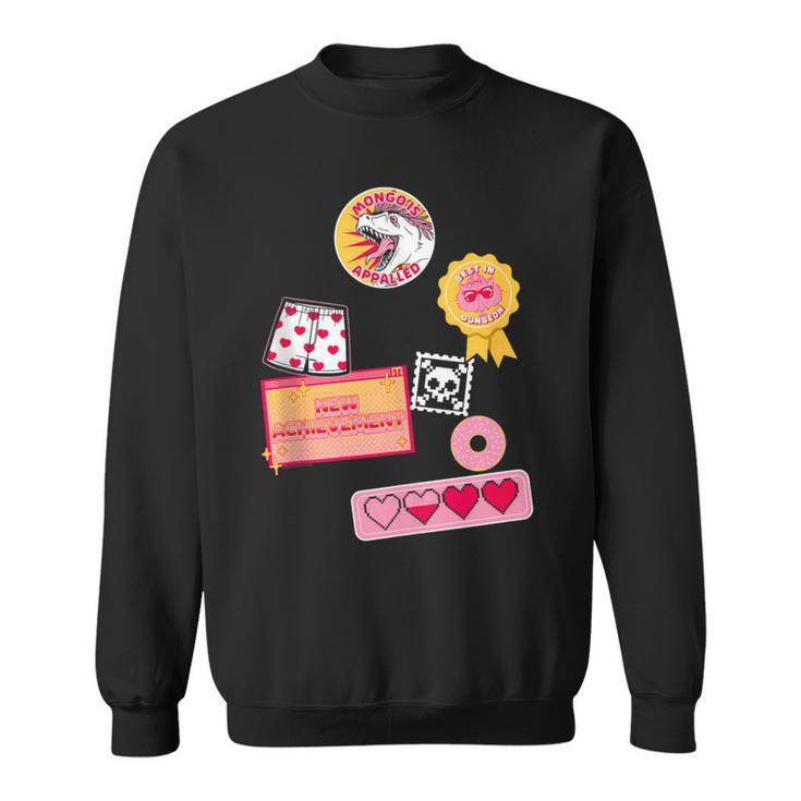 Dungeon Crawler Carl Colorful Sticker Collage LitRPG Book Sweatshirt