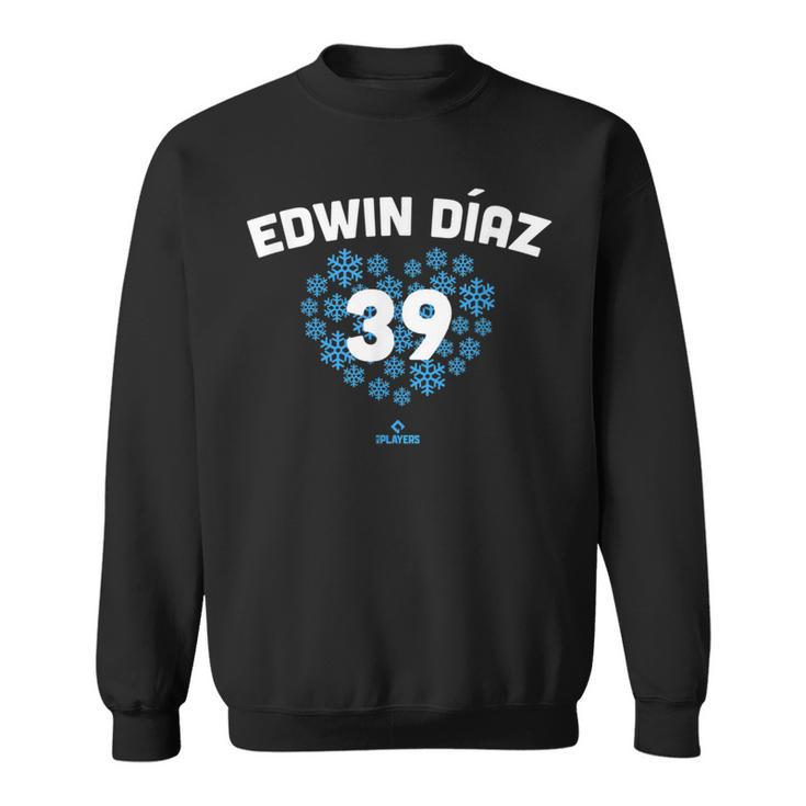Edwin Diaz Heart New York Baseball Fansalentines スウェットシャツ