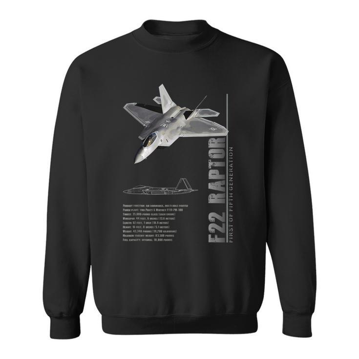 F-22 ラプター ジェット戦闘機仕様 スウェットシャツ