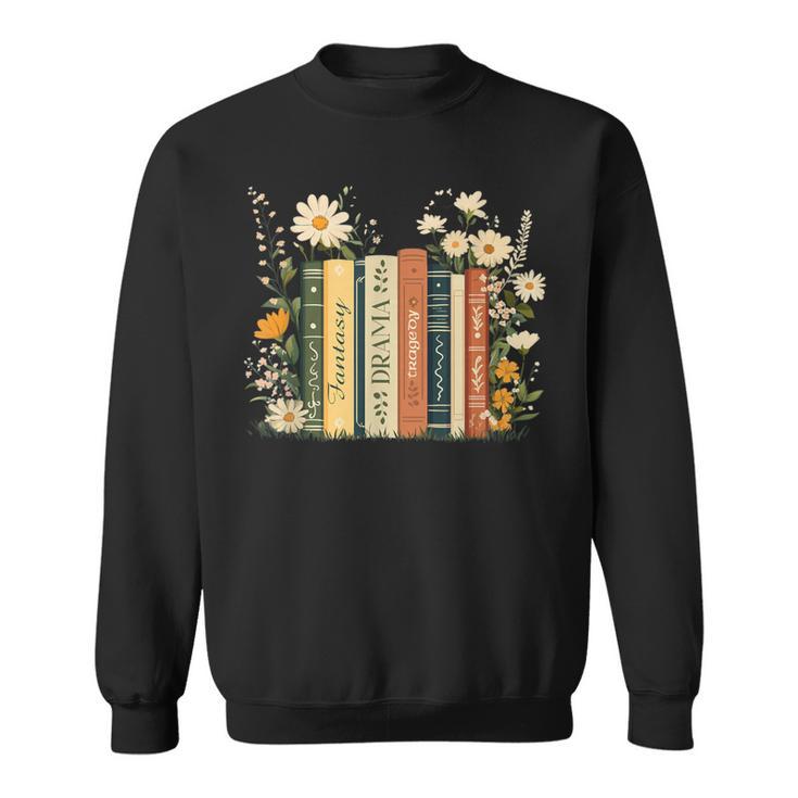 Fantasy Drama Tragedy Book Floral Subtle Sweatshirt
