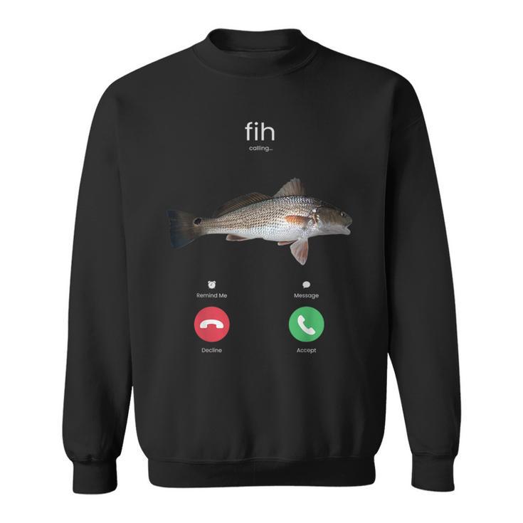 Fih Calling スペルミスフィッシュ 電話を受け入れる 魚 スウェットシャツ