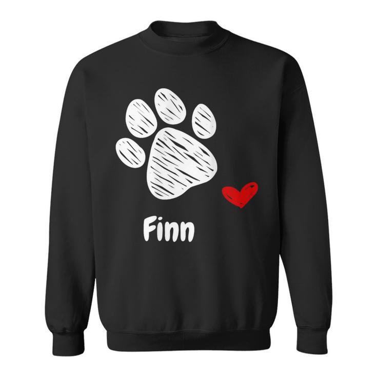 Finn Dog Paw Best Puppy Dog Finn Dog Lover スウェットシャツ