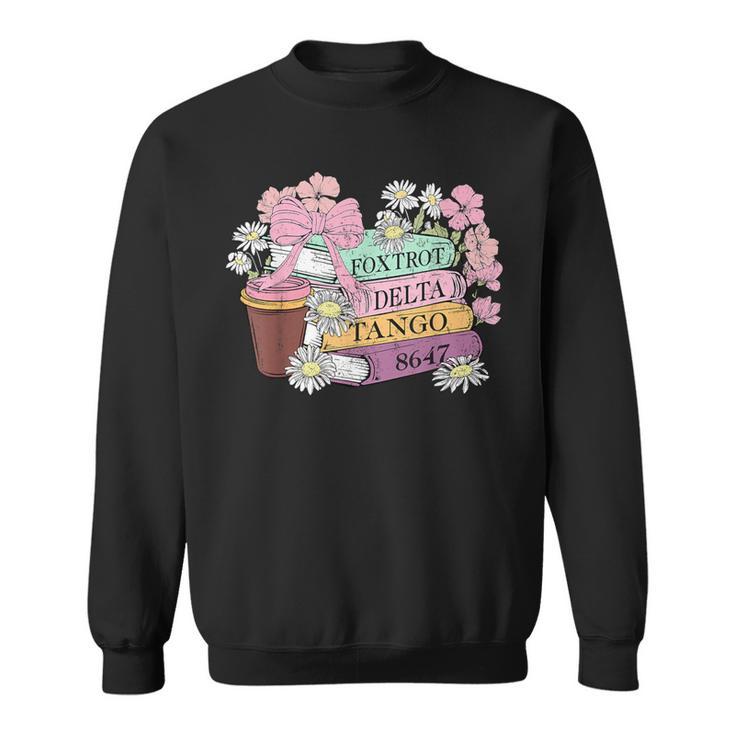 Floral Book Foxtrot Delta Tango 8647 Sweatshirt