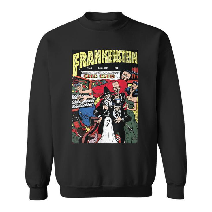 Frankenstein Halloween Horror Vintage Comic Book Retro Sweatshirt