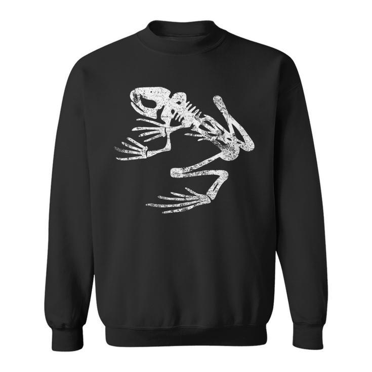 Frogman Bonefrog アンティーク調ホワイトプリント スウェットシャツ