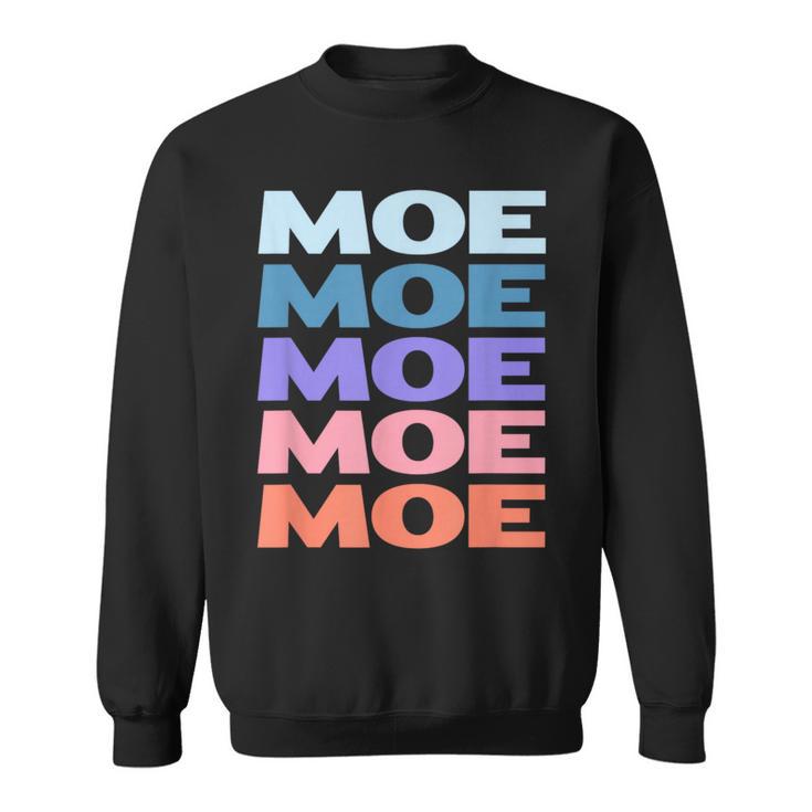 Modern Repeated Text Moe スウェットシャツ