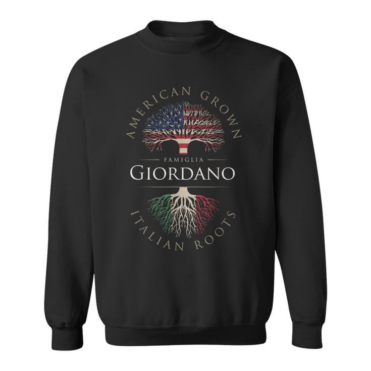 Giordano ファミリーネーム アメリカ栽培 イタリア ルーツ イタリア 国旗 スウェットシャツ