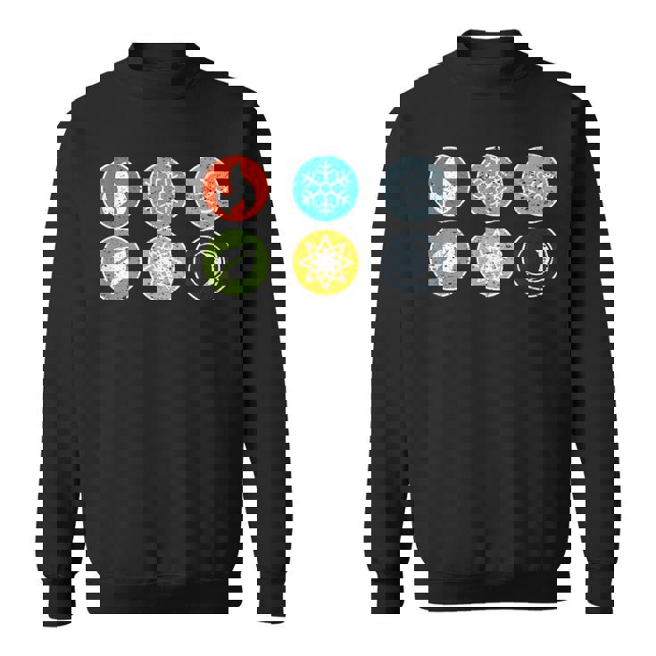 Gloomhaven Elements シンボル 火 氷 空 地球 ライトダーク スウェットシャツ